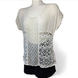 Maurice’s  Cream Lace Boho Blouse Size M